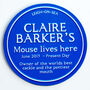 Personalised Blue Plaque Mouse Mat, thumbnail 3 of 6