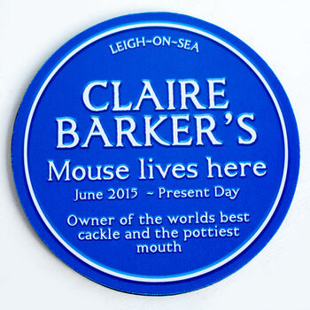 Personalised Blue Plaque Mouse Mat, 3 of 6