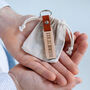 Personalised Wood And Leather Date Key Ring, thumbnail 3 of 4