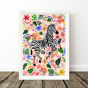 Zebra Nursery Art Print, 8 of 11