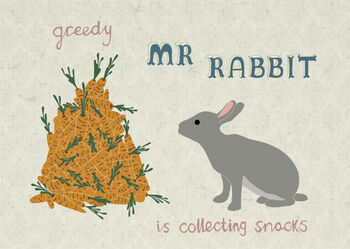 Rabbit Character Children's Birthday Card, 2 of 2
