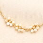 Stainless Steel Triple Flower Barrel Chain Bracelet In Gold Plating, thumbnail 2 of 4