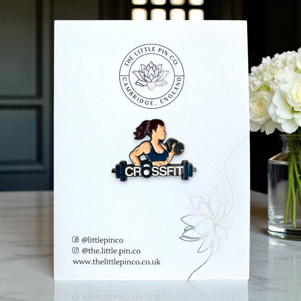 Crossfit Female Weight Training Small Fitness Pin, 1 of 8