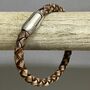 Men's Vintage Style Brown Leather Bracelet, thumbnail 1 of 4