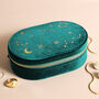 Starry Night Velvet Oval Jewellery Case, thumbnail 5 of 9