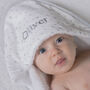 Personalised Star Baby Towelling Hooded Cuddlerobe, thumbnail 1 of 9