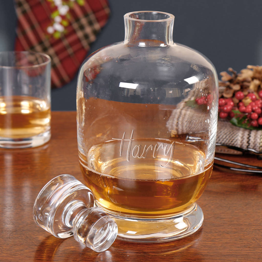 personalised whiskey barrel decanter gift by dibor
