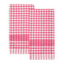 Pink Gingham Cotton Napkins / Tea Towels ~ Pair, thumbnail 3 of 3