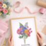 Personalised Birth Flower Family Print, thumbnail 4 of 12