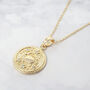 Cancer Zodiac Star Sign Gold Plated Necklace, thumbnail 1 of 4