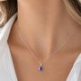Personalised Teardrop Birthstone Silver Necklace, thumbnail 1 of 12