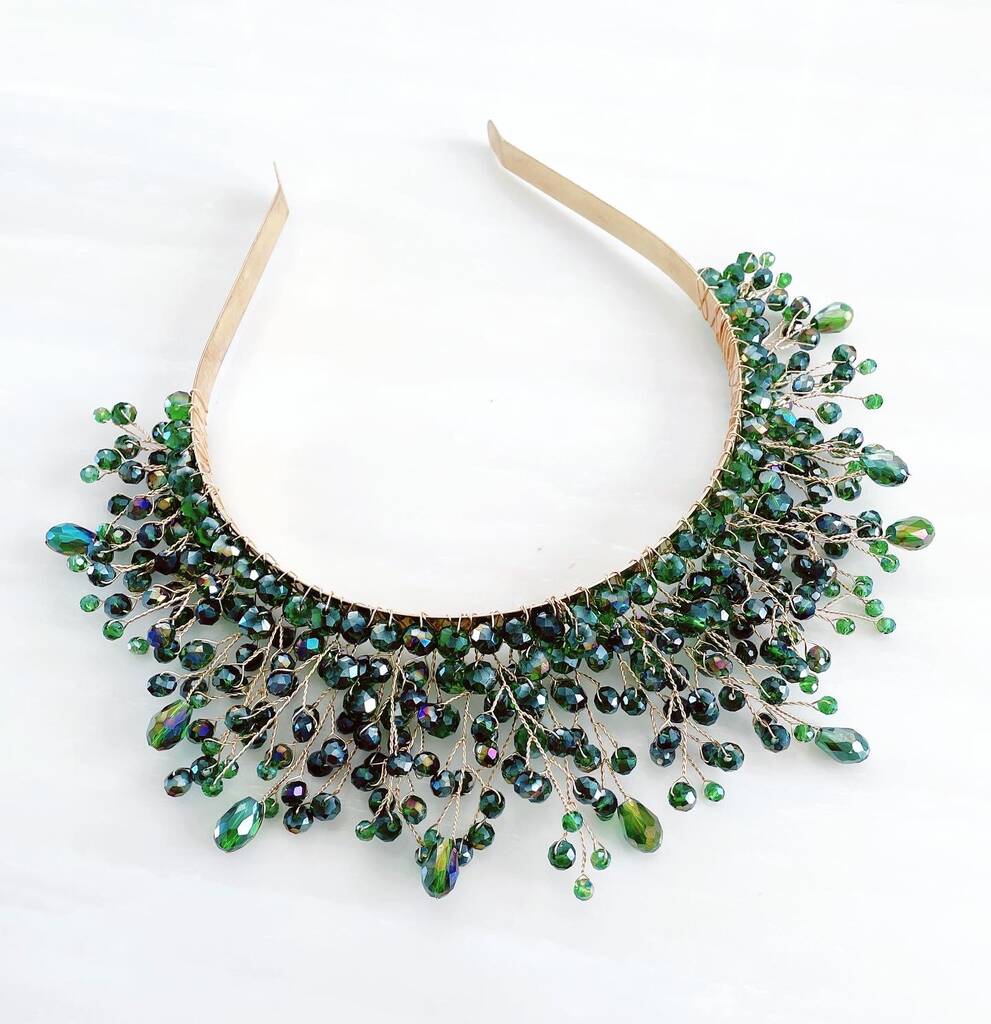 ‘Annalise’ Green Bridal Crown, 1 of 5