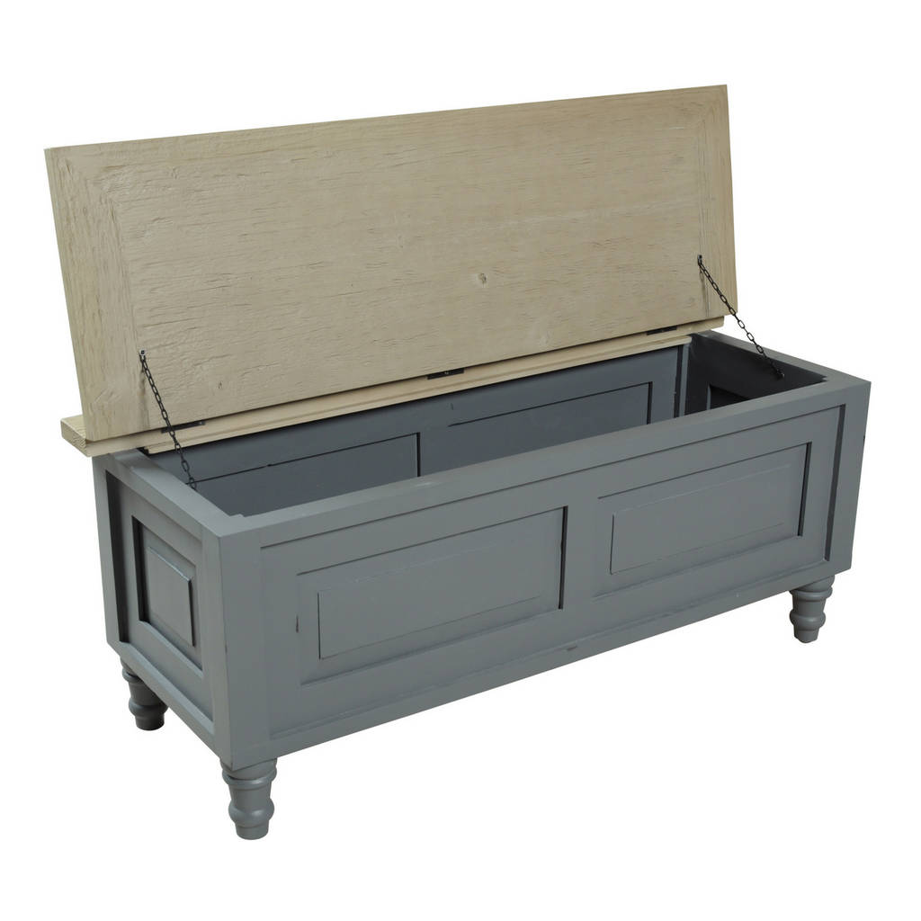 bayonne storage box seating bench white or grey by the orchard