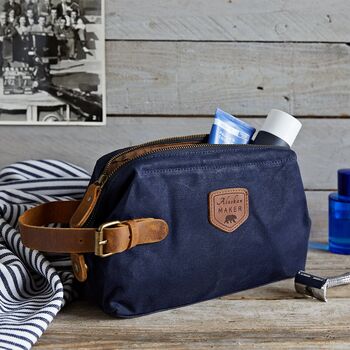 Waxed Canvas Toiletry Bag, 3 of 5