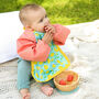 Baby Weaning Bib Coverall In Lemon, thumbnail 4 of 8