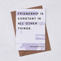 Best Friend Card ‘Friendship’ Shakespeare Quote, thumbnail 1 of 2