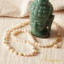 White Pearl And Gold Silver Bead Short Layering Necklace, thumbnail 7 of 9