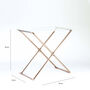 Handcrafted Side Table In Copper, Acrylic Or Glass Top, thumbnail 3 of 6
