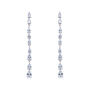 Paris Rhodium, Gold Or Rose Gold Plated Drop Earrings, thumbnail 3 of 8