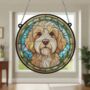 Cockapoo Apricot Stained Glass Effect Suncatcher, thumbnail 6 of 6