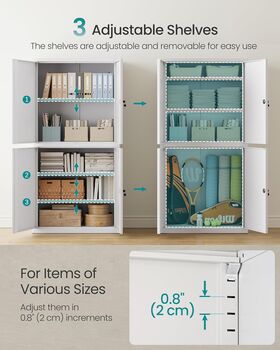 Steel Storage Cabinet Lockable File Cabinet, 8 of 11