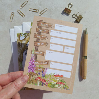 Woodland Animals Ready To Write Invitations, 3 of 5