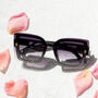 Front Lens Glitter Butterfly Sunglasses In Black, thumbnail 4 of 4