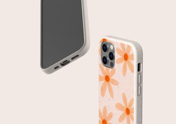 Orange Daisies Eco Friendly, Biodegradable Phone Case, 5 of 7