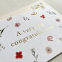 Anna Floral Congratulations Card, thumbnail 2 of 2