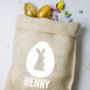 Personalised Easter Hessian Sack Bunnys, thumbnail 2 of 4