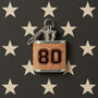 '80' Mini Cork Hip Flask Keyring | Special Birthday | 80th Birthday, thumbnail 1 of 2