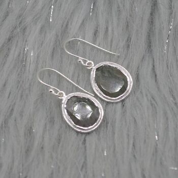 Moss Agate Sterling Silver Earrings, 3 of 8