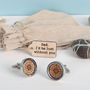 Silver Cufflinks I'd Be Lost Without You, thumbnail 4 of 5
