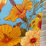 Tropical Hibiscus Flower Cotton Tea Towel, thumbnail 7 of 8