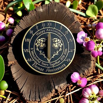 8th Bronze Anniversary Sundial Gift Celebration Present, 2 of 6