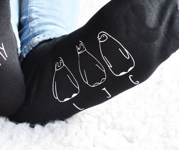 Personalised Mum And Children Penguin Socks, 2 of 2