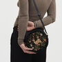 Aurora Fawn Embroidered Black Circle Bag, thumbnail 2 of 7