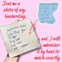 Personalised Memorial Handwriting Embroidery Ready To Frame, thumbnail 2 of 7