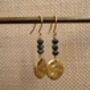 Aurora Hammered Coin Gemstone Earrings, thumbnail 7 of 8