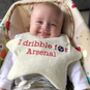 'I Dribble For…' Football Baby Bib, thumbnail 3 of 6
