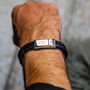Men's Personalised Activity Leather Bracelet, thumbnail 1 of 5