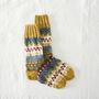 Fair Trade Unisex Nordic Knit Socks Eco Waste Wool, thumbnail 4 of 12