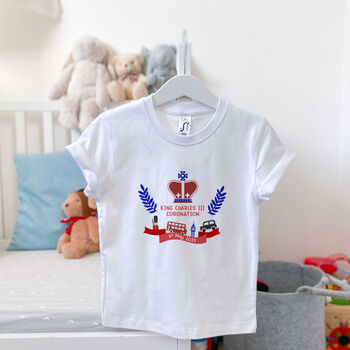 Hm King Charles Coronation T Shirt / Kids Baby Toddler, 4 of 6
