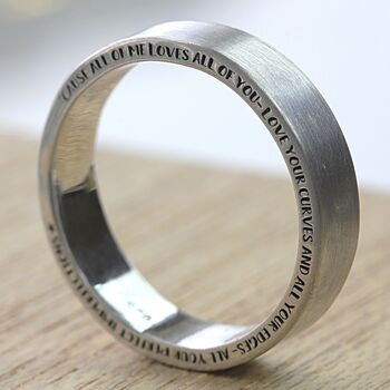 Edge Engraved Silver Ring, 3 of 5