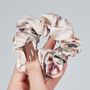 Silk Scrunchie Fleur Japonaise Pink, thumbnail 1 of 8