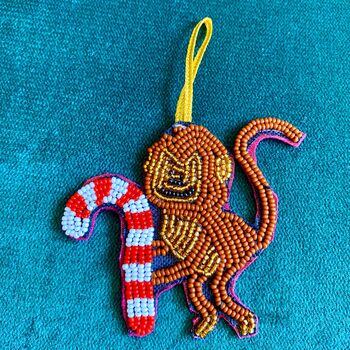 Handmade African Christmas Decorations Fun Animals, 6 of 6