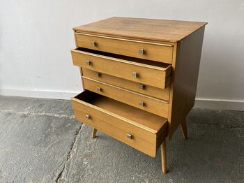 1950s French Mid Century Chest Of Drawers, 9 of 12