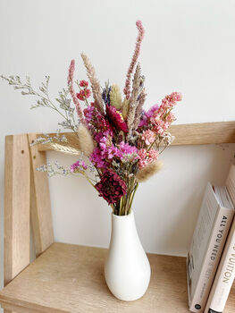 Dried Flower Posey And Handmade Vase Mixed Berry, 2 of 2