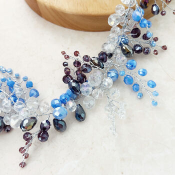 Blue Bridal Hair Vine, 3 of 6