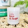 Sending Love And Hugs Handmade Scented Candle, thumbnail 1 of 6